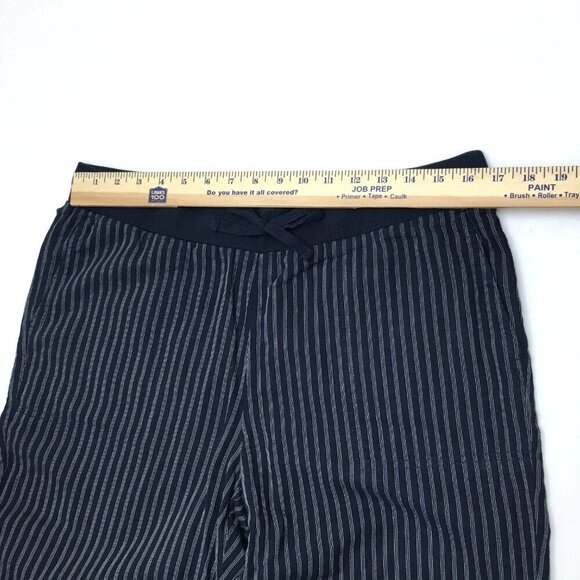 NEW J. Jill Blue & White Striped Straight Leg Pants Elastic Waist Cotton size M - Picture 5 of 9